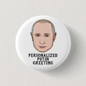 GEPERSONALISEERD VLADIMIR PUTIN RONDE BUTTON 3,2 CM (Voorkant)