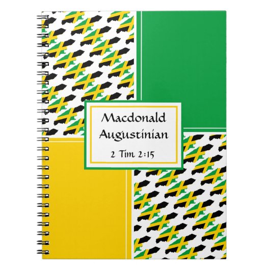 Gepersonaliseerd | Vlag JAMAICA | Schrift Notitieboek (Voorkant)