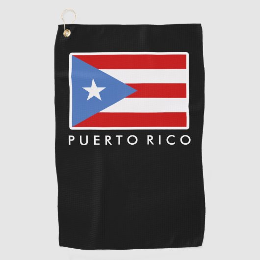 Gepersonaliseerd, vlag van Puerto Rico Golf Towel Golfhanddoek (Voorkant)