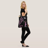 Gepersonaliseerd vlaggenbloem (roze Tas) Tote Bag (Op model)