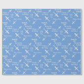 Gepersonaliseerd Vliegtuig Leuk Kinder Happy Birth Cadeaupapier (Vlak)