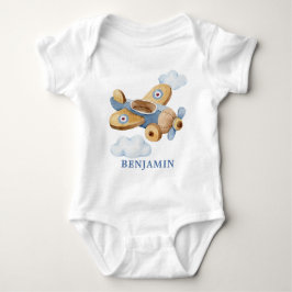 Gepersonaliseerd  vliegtuig Speelgoed Baby-pak Romper