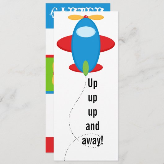 Gepersonaliseerd Vliegtuigdaguitnodiging Kaart (Voorkant / Achterkant)