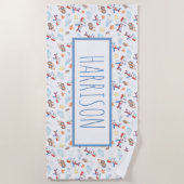 Gepersonaliseerd vliegtuigthema strandlaken (Voorkant)