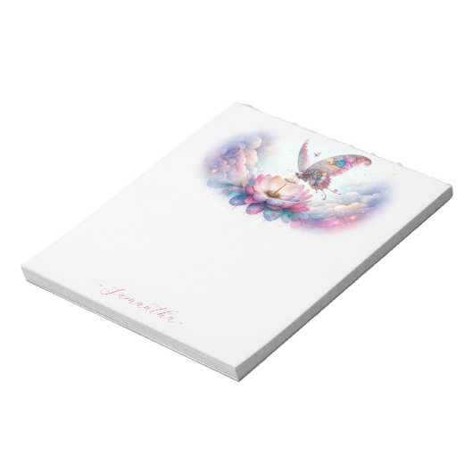 Gepersonaliseerd vlinder Notitieblok (Linkerzijde)