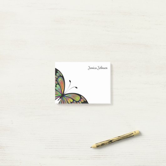 Gepersonaliseerd vlinder notitieblok post-it® notes (Op bureau)