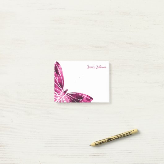 Gepersonaliseerd vlinder notitieblok post-it® notes (Op bureau)