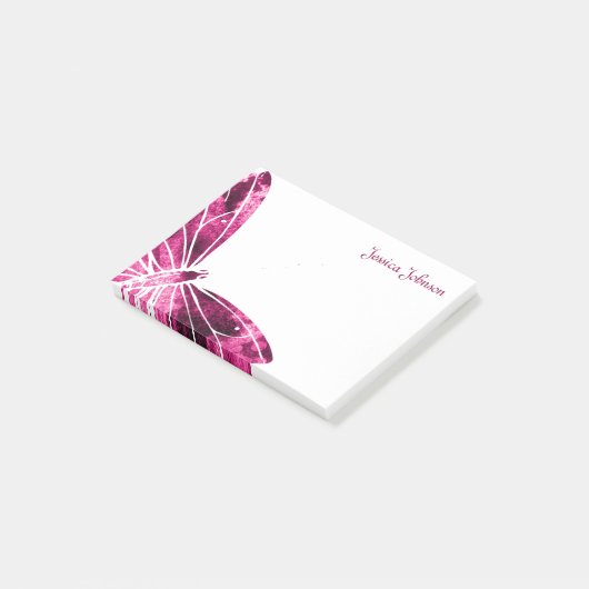 Gepersonaliseerd vlinder notitieblok post-it® notes (Schuin)