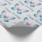 Gepersonaliseerd vlinderinpakpapier–Aangepaste tek Cadeaupapier (Hoek)