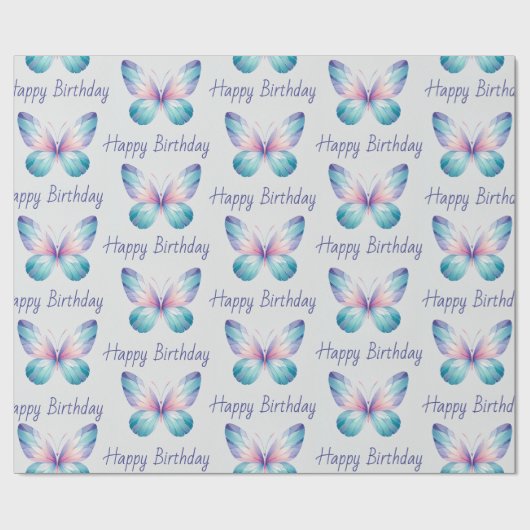 Gepersonaliseerd vlinderinpakpapier–Aangepaste tek Cadeaupapier (Vlak)