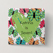 Gepersonaliseerd vlinders Button (Voorkant)