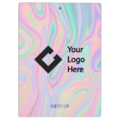 Gepersonaliseerd vloeibaar Iridescent Unicorn kleu Klembord (Achterkant)