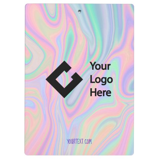 Gepersonaliseerd vloeibaar Iridescent Unicorn kleu Klembord (Achterkant)