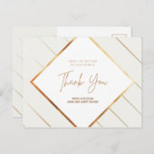 Gepersonaliseerd - Vloeiingspatroon Fancy Dank u Briefkaart (Voorkant / Achterkant)