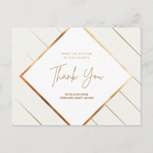 Gepersonaliseerd - Vloeiingspatroon Fancy Dank u Briefkaart (Voorkant)