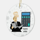 Gepersonaliseerd Voeg een naam accountant kerstmis Keramisch Ornament (Links)