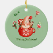 Gepersonaliseerd Voeg een naam kerstgenoom toe in  Keramisch Ornament (Achterkant)