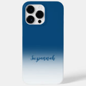 Gepersonaliseerd voeg een naam toe Mellow Blue Omb Case-Mate iPhone Case (Achterkant)