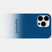 Gepersonaliseerd voeg een naam toe Mellow Blue Omb Case-Mate iPhone Case (Achterkant (horizontaal))