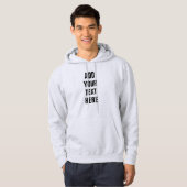 Gepersonaliseerd voeg hier Jouw tekst dubbel-geste Hoodie (Voorkant volledig)