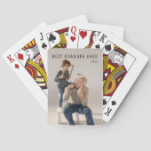 Gepersonaliseerd Voeg je beste opa ooit foto toe Pokerkaarten (Achterkant)