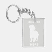 Gepersonaliseerd Voeg je eigen Cavachon Dog Foto t Sleutelhanger (Voorkant Links)