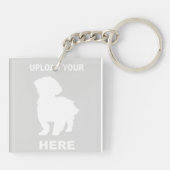 Gepersonaliseerd Voeg je eigen Cavachon Dog Foto t Sleutelhanger (Achterkant)