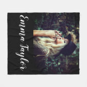 Gepersonaliseerd Voeg je eigen naam toe voor fotot Fleece Deken (Voorkant (Horizontaal))