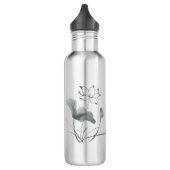 Gepersonaliseerd Voeg naammonogram Lotus Painting Waterfles (Links)