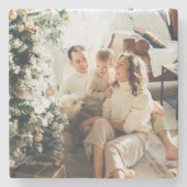 Gepersonaliseerd Voeg uw favoriete Afbeelding toe Stenen Onderzetter (Voorkant)