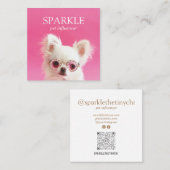 Gepersonaliseerd voeg Uw Foto Scannable QR Code to Vierkante Visitekaartje (Voorkant / Achterkant)