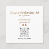 Gepersonaliseerd voeg Uw Foto Scannable QR Code to Vierkante Visitekaartje (Achterkant)