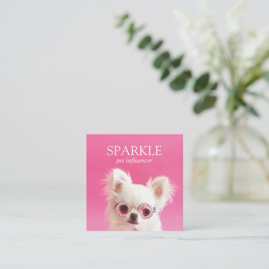 Gepersonaliseerd voeg Uw Foto Scannable QR Code to Vierkante Visitekaartje (Staand voorkant)