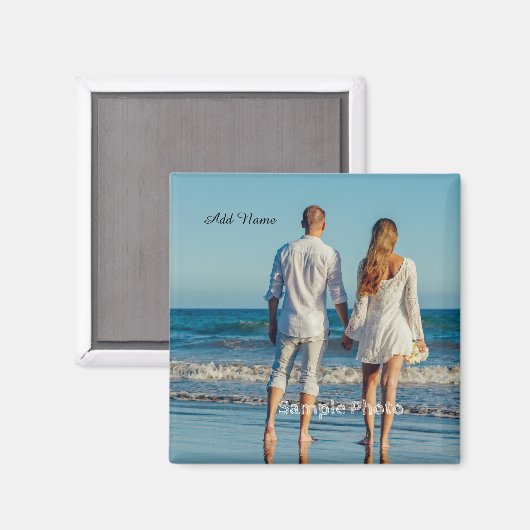 Gepersonaliseerd Voeg uw foto toe Magneet (Voorkant / Achterkant)