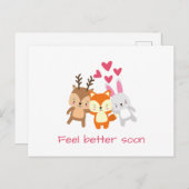 Gepersonaliseerd voel je snel beter briefkaart (Voorkant / Achterkant)