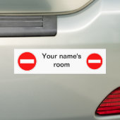 Gepersonaliseerd voer geen deurteken in. bumpersticker (Op auto)
