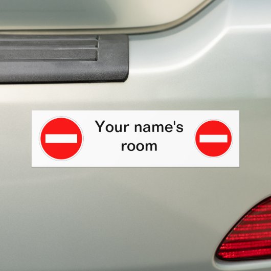 Gepersonaliseerd voer geen deurteken in. bumpersticker (Op auto)