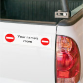 Gepersonaliseerd voer geen deurteken in. bumpersticker (Op Truck)