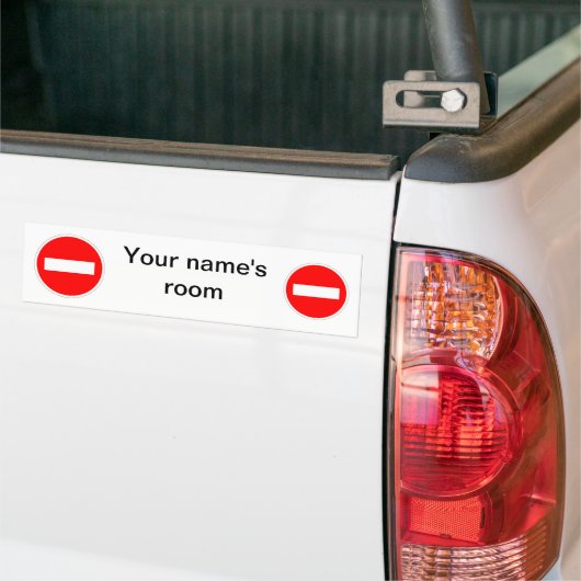 Gepersonaliseerd voer geen deurteken in. bumpersticker (Op Truck)