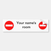 Gepersonaliseerd voer geen deurteken in. bumpersticker (Voorkant)