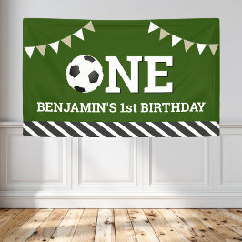 Gepersonaliseerd Voetbal 1e Verjaardagsfeest Spandoek
