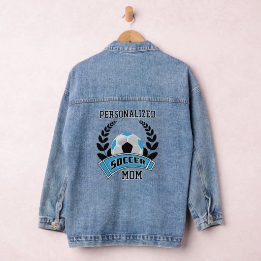 Gepersonaliseerd Voetbal - Baby Blue Denim Jacket (Hangar)