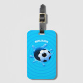 Gepersonaliseerd Voetbal Bagagelabel (Voorkant (verticaal))