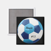 Gepersonaliseerd Voetbal, Blauwen Magneet (Voorkant / Achterkant)