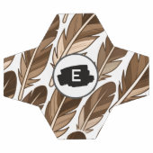 Gepersonaliseerd Voetbal – Boho Monogram Bruin (Enkel)