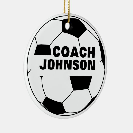 Gepersonaliseerd Voetbal Coach Ornament (Rechts)