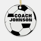 Gepersonaliseerd Voetbal Coach Ornament (Voorkant)
