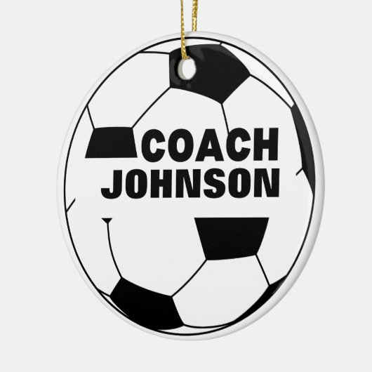 Gepersonaliseerd Voetbal Coach Ornament (Links)