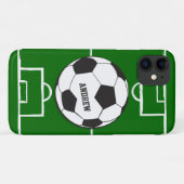 Gepersonaliseerd Voetbal en veld Case-Mate iPhone Case (Achterkant (horizontaal))