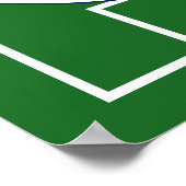 Gepersonaliseerd Voetbal- en veldfotosjabloon Poster (Hoek)